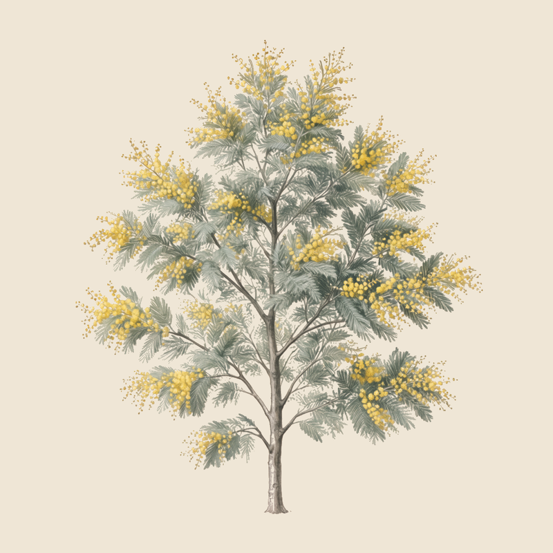 Silver wattle (Acacia dealbata) — syntropic agroforestry species