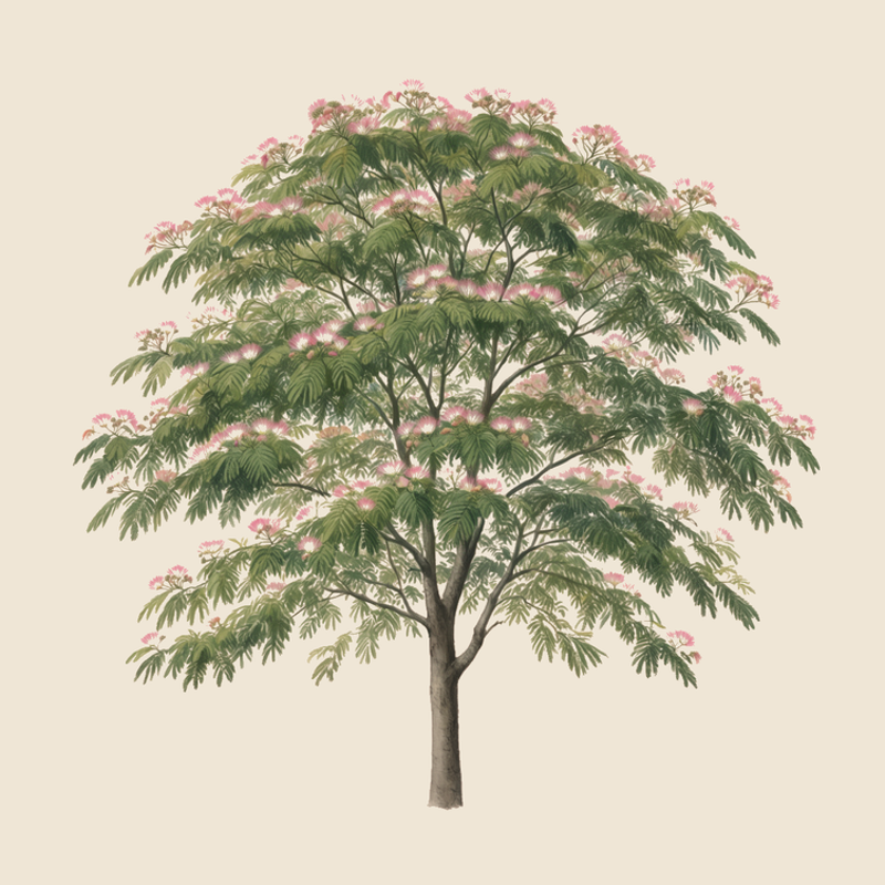 Persian silk tree (Albizia julibrissin) — syntropic agroforestry species