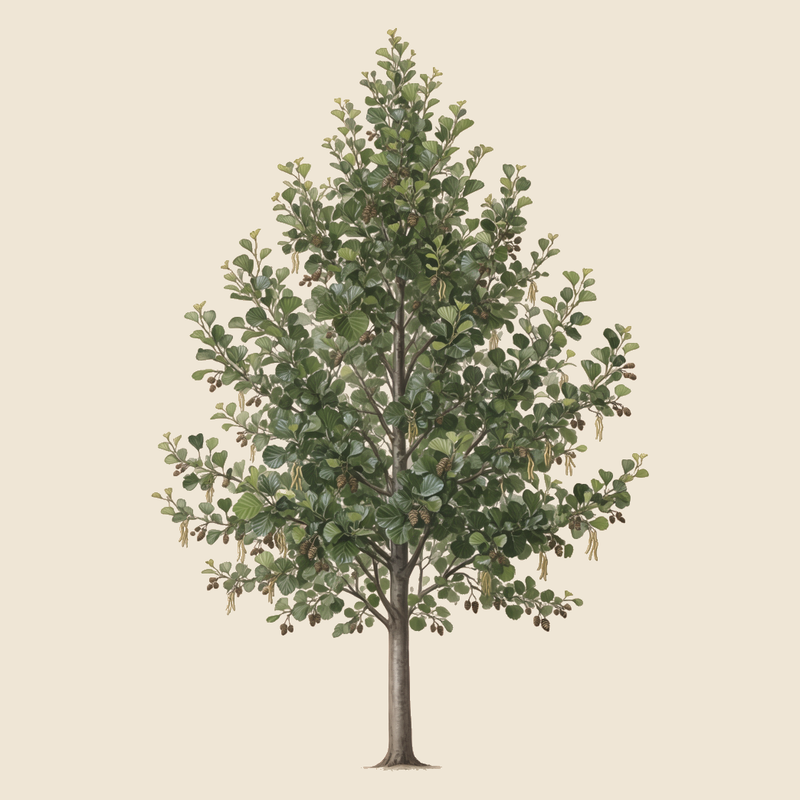 Italian alder (Alnus cordata) — syntropic agroforestry species