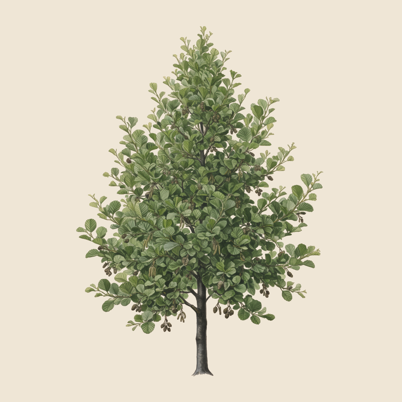 Black alder (Alnus glutinosa) — syntropic agroforestry species
