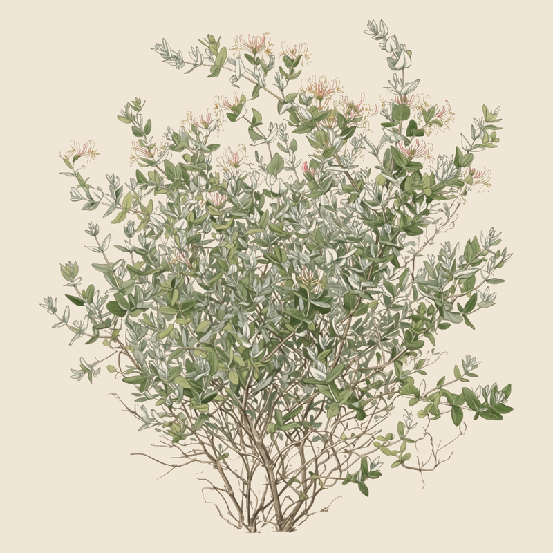 Mediterranean honeysuckle (Lonicera implexa) — syntropic agroforestry species