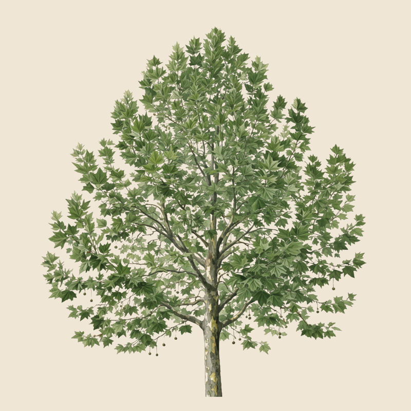 London plane (Platanus x acerifolia) — syntropic agroforestry species