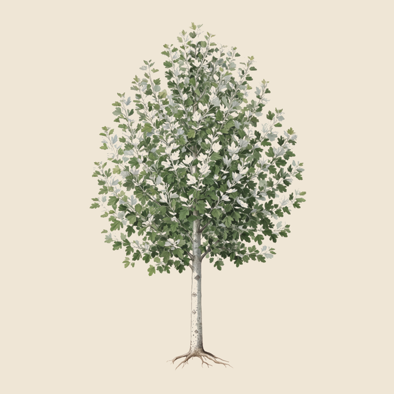 White poplar (Populus alba) — syntropic agroforestry species