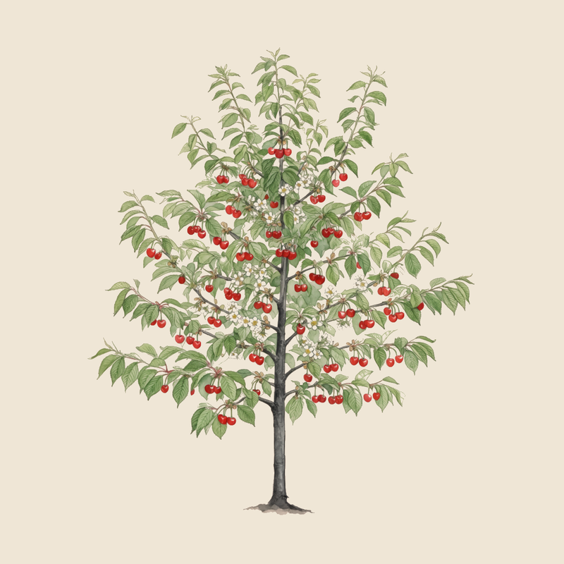 Sour cherry (Prunus cerasus) — syntropic agroforestry species