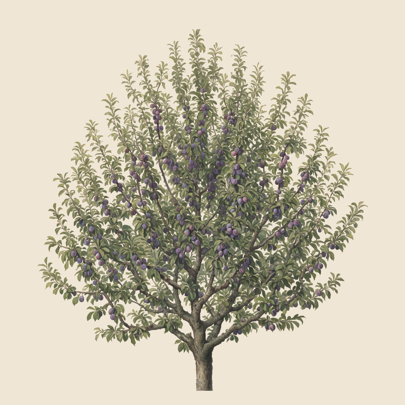 European plum (Prunus domestica) — syntropic agroforestry species