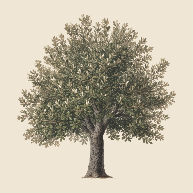 Holm oak (Quercus ilex) — syntropic agroforestry species