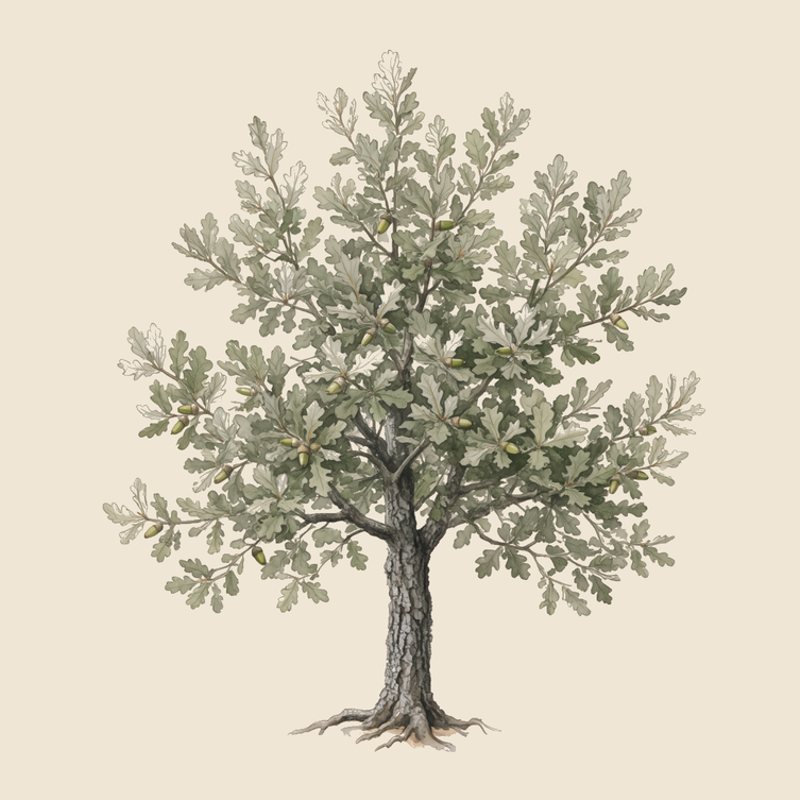 Pyrenean oak (Quercus pyrenaica) — syntropic agroforestry species