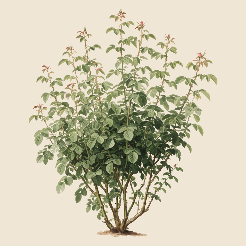 Damascus rose (Rosa damascena) — syntropic agroforestry species